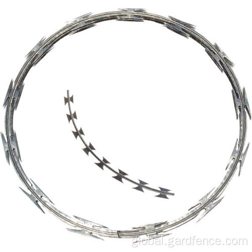 Barbed Wire Line Arm Razor Wire CONCERTINA Galvanized Supplier